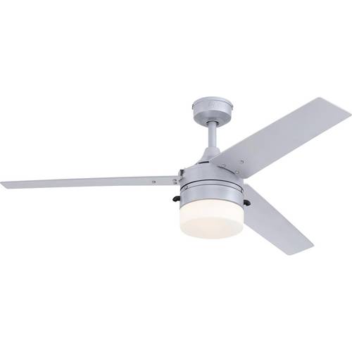 Westinghouse Riverton Deckenventilator 63 W (Ø x H) 132 cm x 42 cm Silber mit Beleuchtung