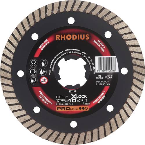 Thumbnail - Rhodius DG35 X-LOCK 353295 Diamanttrennscheibe 1 St. Naturstein