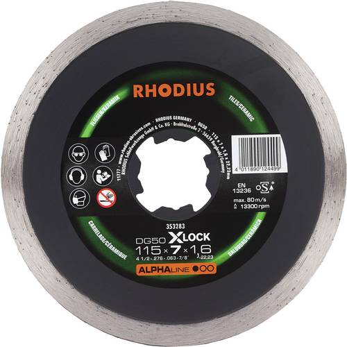 Thumbnail - Rhodius DG50 X-LOCK 353283 Diamanttrennscheibe 1 St. Fliesen, Keramik