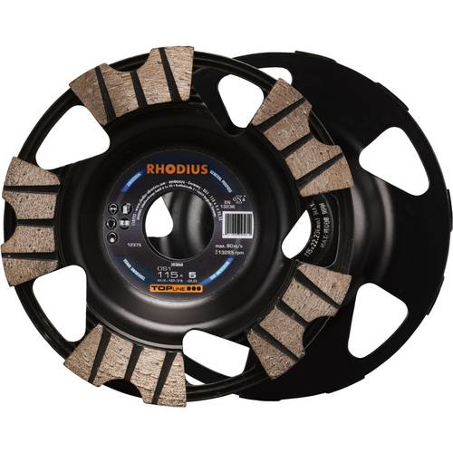 Rhodius 303868 RHODIUS DS1, Diamantschleiftopf 115 x 5,0 x 8,0 x 22,23 mm, Diamantschleiftopf, TOPline, Made in Germany,...