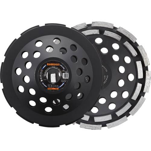 Rhodius 303766 RHODIUS DS10, Diamantschleiftopf 180 x 5,0 x 8,0 x 22,23 mm, Diamantschleiftopf, PROline, für Beton DS10 ...