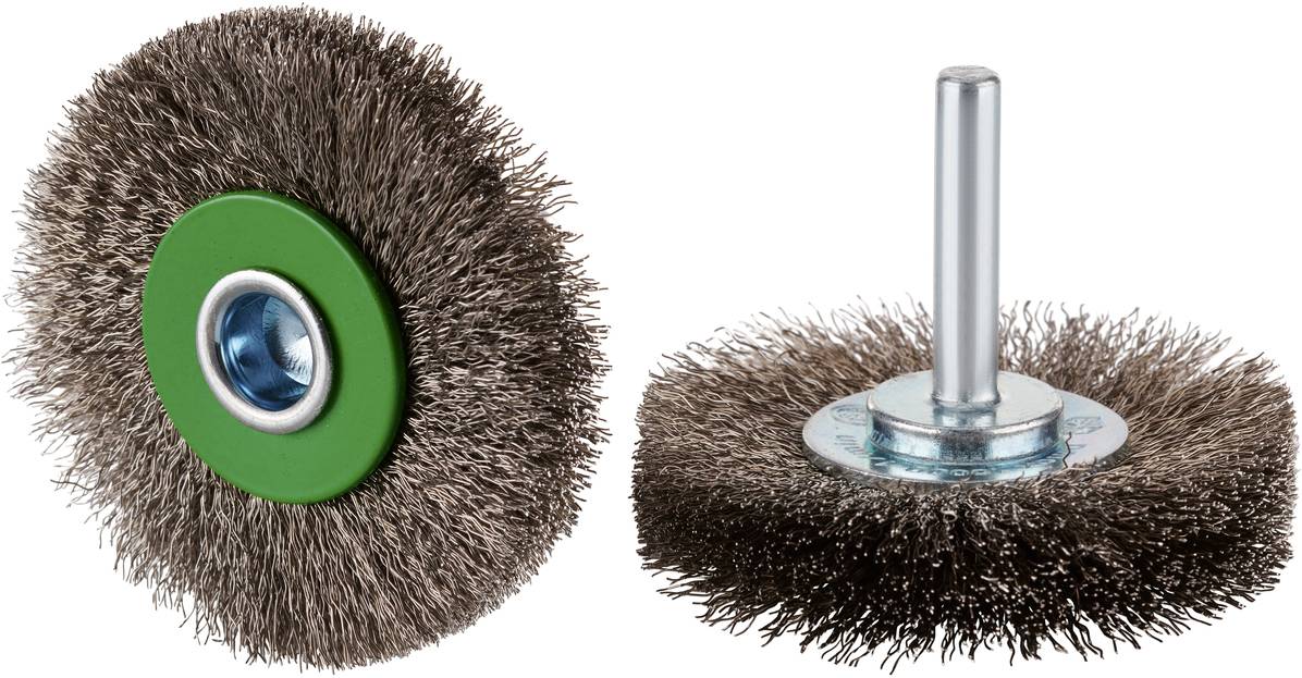 Rhodius RHODIUS ERBW, 10 Stück Rundbürste 60 x 12 x 15 x 6,0 mm, gewellt, TOPline, für Edelstahl, Stahl, NE-Metalle ERBW...