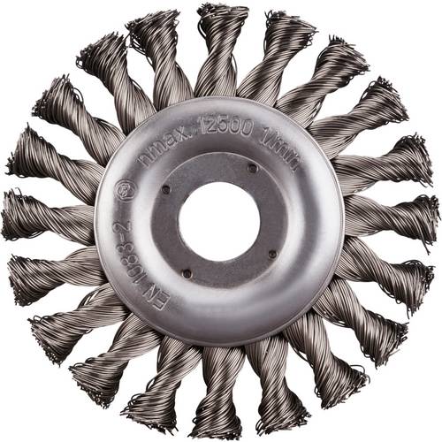 Rhodius RHODIUS ERBZ, Rundbürste 125 x 13 x 28 x 22,23 mm, gezopft, TOPline, Made in Germany, für Edelstahl, Stahl ERBZ ...