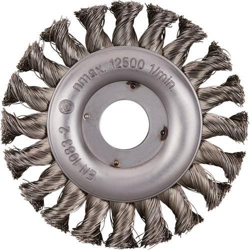 Rhodius RHODIUS ERBZ, 10 Stück Rundbürste 115 x 12 x 23 x 22,23 mm, gezopft, TOPline, Made in Germany, für Edelstahl, St...