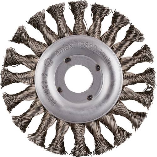 Thumbnail - Rhodius RHODIUS ERBZ, 10 Stück Rundbürste 125 x 13 x 28 x 22,23 mm, gezopft, TOPline, Made in Germany, für Edelstahl, St...