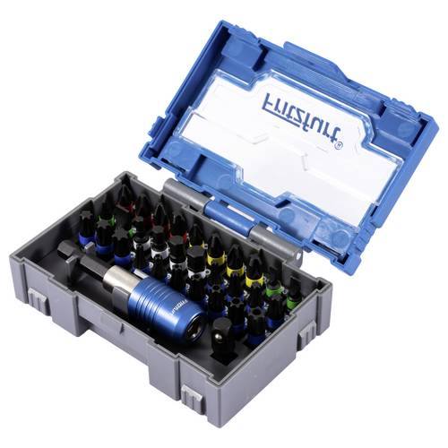 FRITZFURT 6100-3071 Bit-Set 32teilig Schlitz, T-Profil, T-Profil mit Loch, Innen-Sechskant, Kreuzschlitz Phillips, Kreuz...