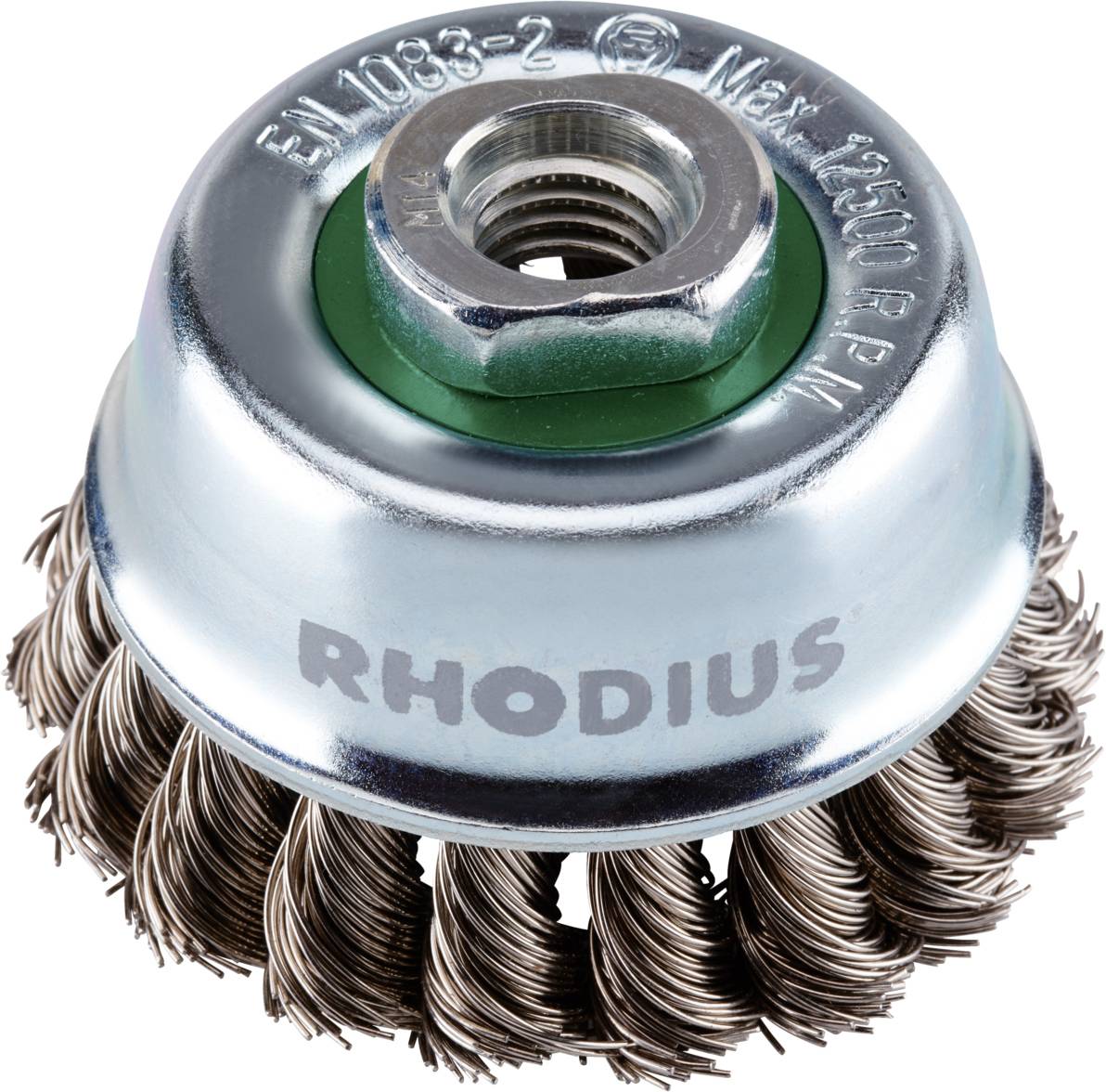 Rhodius RHODIUS ETBZ, 10 Stück Topfbürste 65 x 20 x M14, gezopft, TOPline, Made in Germany, für Edelstahl, Stahl ETBZ 35...