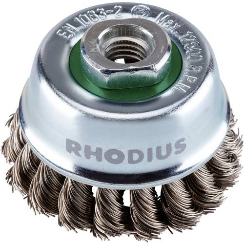 Thumbnail - Rhodius RHODIUS ETBZ, 10 Stück Topfbürste 65 x 20 x M14, gezopft, TOPline, Made in Germany, für Edelstahl, Stahl ETBZ 35...
