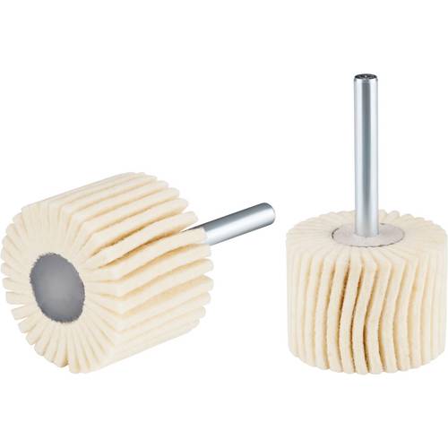 RHODIUS FLP, 10 Stück Filzlamellenpolierer 40 x 30,0 x 6,00 mm, TOPline, Made in Germany, für Edelstahl, Stahl, NE-Metal...