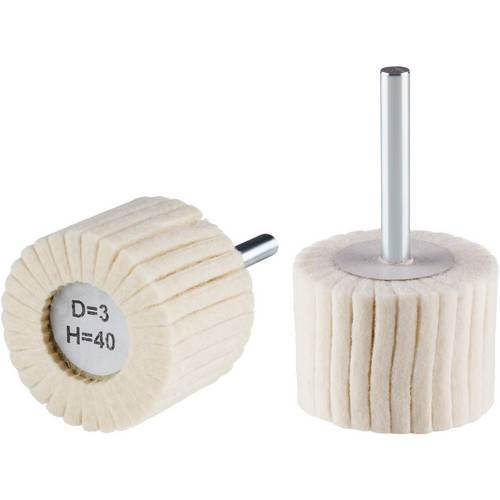 Thumbnail - RHODIUS FLP, 10 Stück Filzlamellenpolierer 40 x 30,0 x 6,00 mm, TOPline, Made in Germany, für Edelstahl, Stahl, NE-Metal...