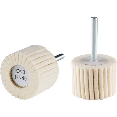 RHODIUS FLP, 10 Stück Filzlamellenpolierer 40 x 30,0 x 6,00 mm, TOPline, Made in Germany, für Edelstahl, Stahl, NE-Metal...