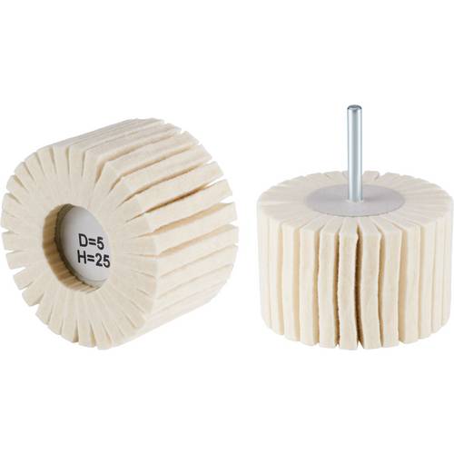 RHODIUS FLP, 10 Stück Filzlamellenpolierer 80 x 50,0 x 6,00 mm, TOPline, Made in Germany, für Edelstahl, Stahl, NE-Metal...