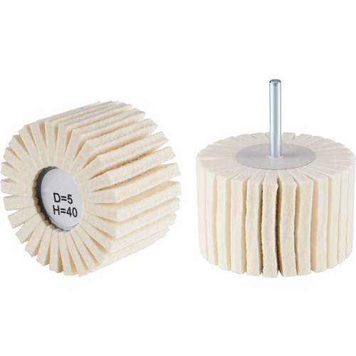 RHODIUS FLP, 10 Stück Filzlamellenpolierer 80 x 50,0 x 6,00 mm, TOPline, Made in Germany, für Edelstahl, Stahl, NE-Metal...