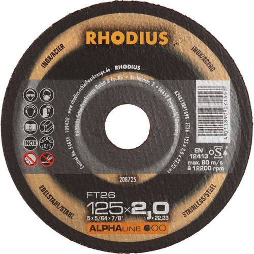 Rhodius FT26 208725 Trennscheiben-Set 25 St. Edelstahl, Stahl