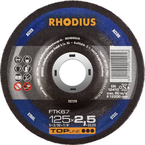 Rhodius FTK67 202398 Trennscheiben-Set 25 St. Stahl