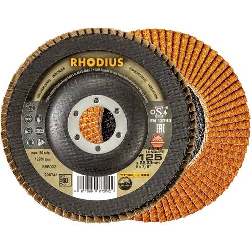 Thumbnail - Rhodius 208741 JUMBO LONGLIFE EXTENDED Fächerschleifscheibe Edelstahl, Stahl 10 St.