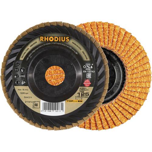 Rhodius 211410 JUMBO LONGLIFE TRIM Fächerschleifscheibe Edelstahl, Stahl 10 St.