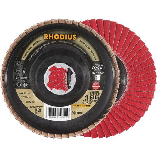 Thumbnail - Rhodius 211399 JUMBO SPEED P X-LOCK Fächerschleifscheibe Edelstahl, Stahl 10 St.