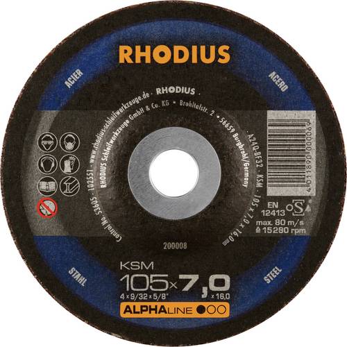 Rhodius 200008 KSM Schruppscheibe Stahl 25 St.