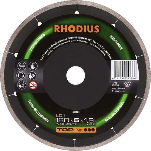 Thumbnail - Rhodius LD1 303103 Diamanttrennscheibe 1 St. Fliesen, Keramik
