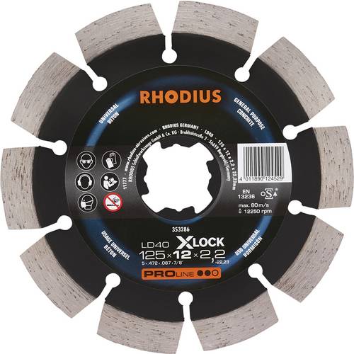 Thumbnail - Rhodius LD40 X-LOCK 353286 Diamanttrennscheibe 1 St. Beton