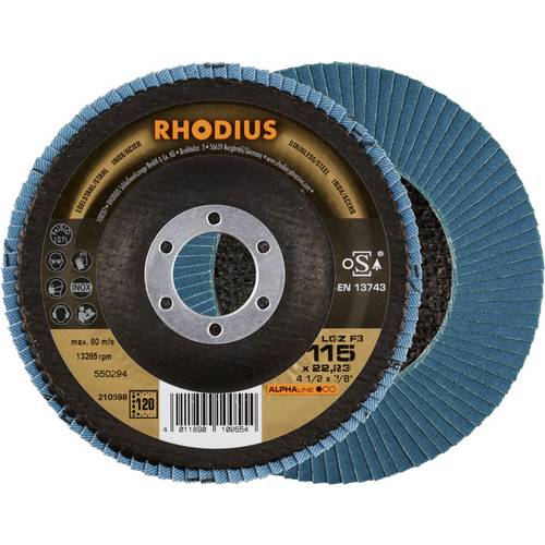 Rhodius 210598 LGZ F3 Fächerschleifscheibe Edelstahl, Stahl 10 St.