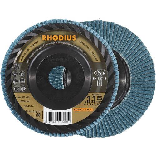 Rhodius 211415 LGZ P3 Fächerschleifscheibe Edelstahl, Stahl 10 St.