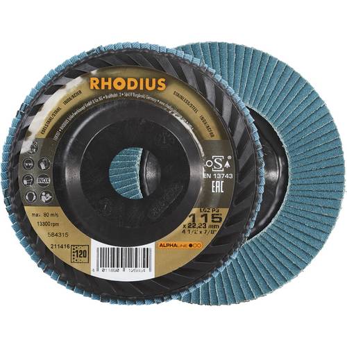 Rhodius 211416 LGZ P3 Fächerschleifscheibe Edelstahl, Stahl 10 St.