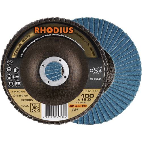 Rhodius 209665 LSZ F2 Fächerschleifscheibe Edelstahl, Stahl 10 St.