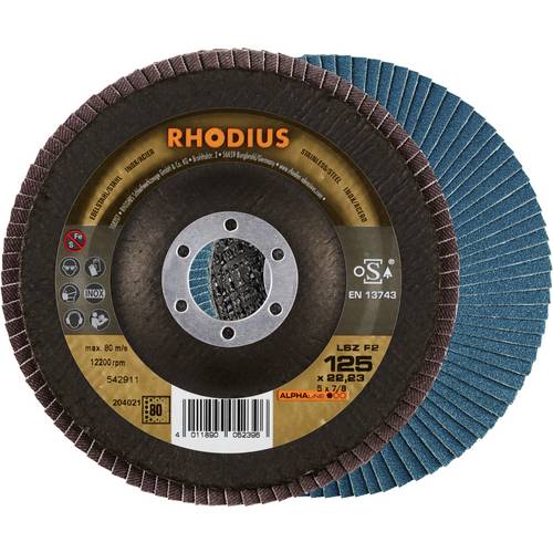 Thumbnail - Rhodius 204021 LSZ F2 Fächerschleifscheibe Edelstahl, Stahl 10 St.
