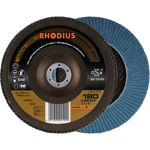 Rhodius 209667 LSZ F2 Fächerschleifscheibe Edelstahl, Stahl 10 St.