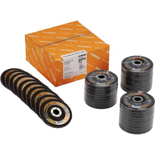 Thumbnail - Rhodius 208408 LSZ F2 VALUE PACK Fächerschleifscheibe Edelstahl, Stahl 40 St.