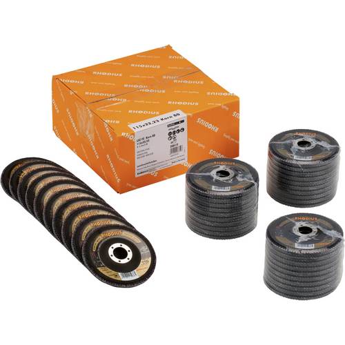 Rhodius 208410 LSZ F2 VALUE PACK Fächerschleifscheibe Edelstahl, Stahl 40 St.