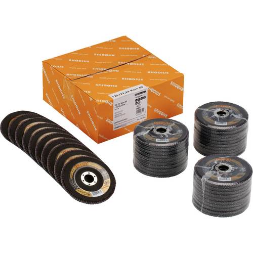 Rhodius 208412 LSZ F2 VALUE PACK Fächerschleifscheibe Edelstahl, Stahl 40 St.