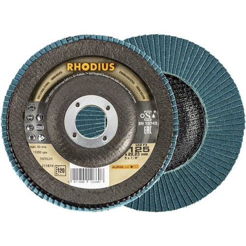 Thumbnail - Rhodius 211518 LSZ F3 Fächerschleifscheibe Edelstahl, Stahl 10 St.