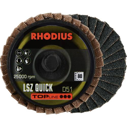 Rhodius 303932 LSZ QUICK Fächerschleifscheibe Edelstahl, Stahl, NE-Metalle 10 St.