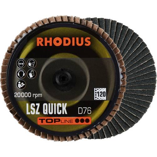 Thumbnail - Rhodius 303937 LSZ QUICK Fächerschleifscheibe Edelstahl, Stahl, NE-Metalle 10 St.