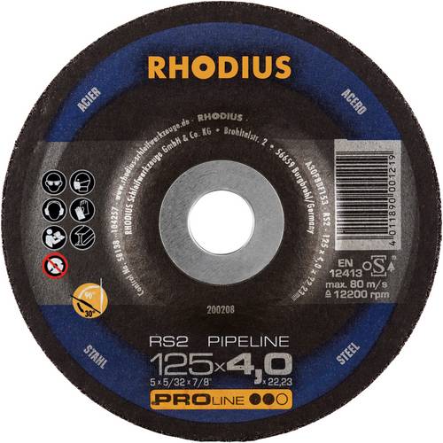 Rhodius 200208 RS2 PIPELINE Schruppscheibe Stahl 25 St.
