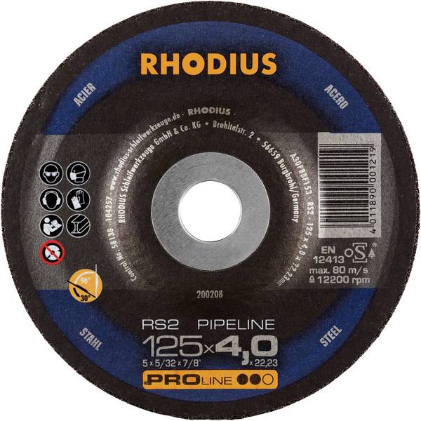 Rhodius 200208 RS2 PIPELINE Schruppscheibe   Stahl 25 St.