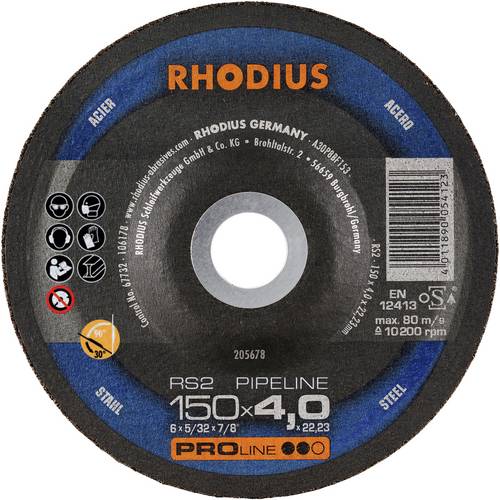 Thumbnail - Rhodius 205678 RS2 PIPELINE Schruppscheibe Stahl 25 St.