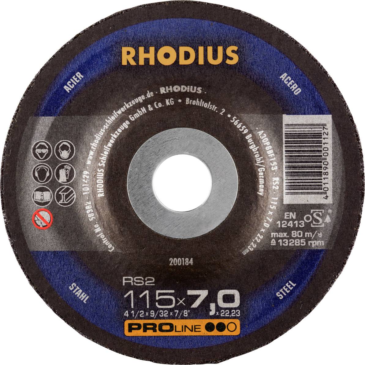 Rhodius 211783 RS2 X-LOCK Schruppscheibe Stahl 10 St.