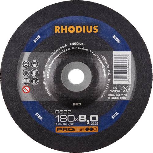 Rhodius 208124 RS22 Schruppscheibe Stahl, Guss 10 St.