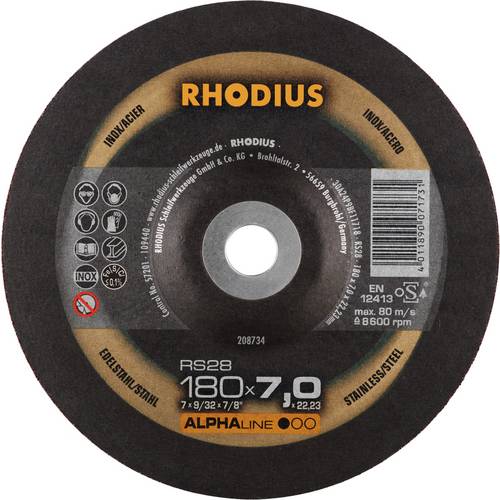 Thumbnail - Rhodius 208734 RS28 Schruppscheibe Edelstahl, Stahl 10 St.