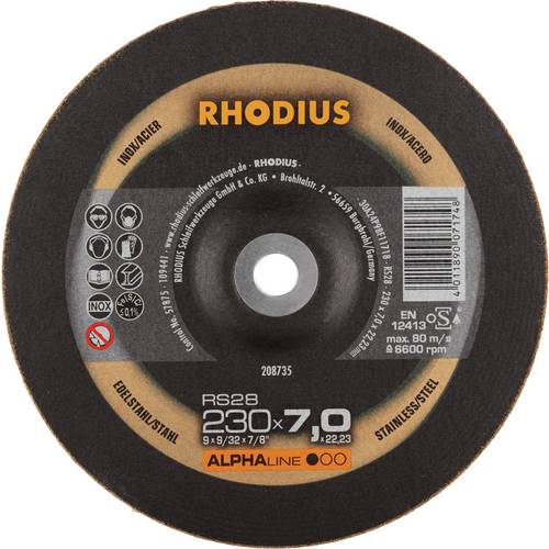 Rhodius 208735 RS28 Schruppscheibe Edelstahl, Stahl 10 St.