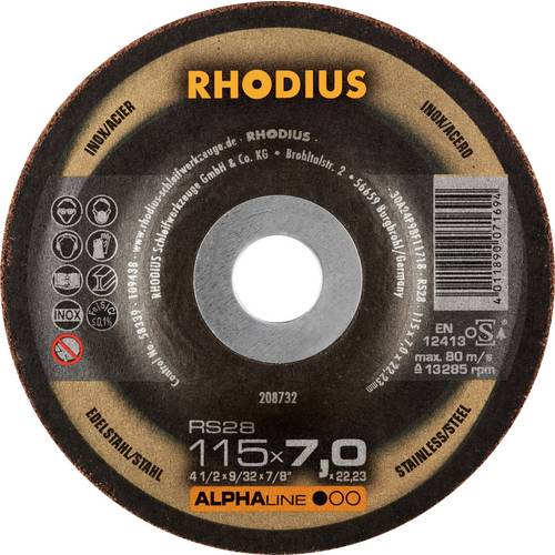 Rhodius 212091 RS28 PACK Schruppscheibe Edelstahl, Stahl 5 St.