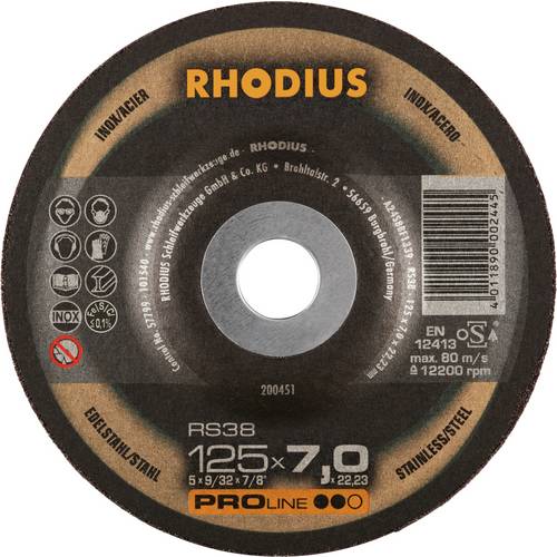 Thumbnail - Rhodius 200451 RS38 Schruppscheibe Edelstahl, Stahl 25 St.