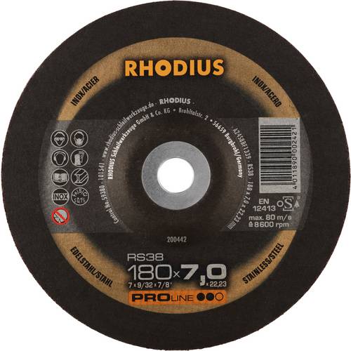 Rhodius 200442 RS38 Schruppscheibe Edelstahl, Stahl 10 St.
