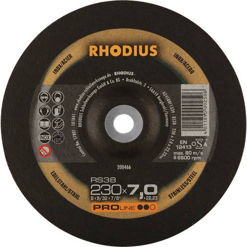 Rhodius 200466 RS38 Schruppscheibe Edelstahl, Stahl 10 St.