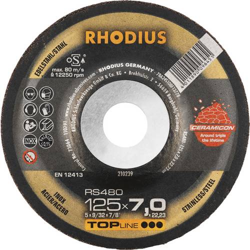 Thumbnail - Rhodius 210239 RS480 Schruppscheibe Edelstahl, Stahl 25 St.