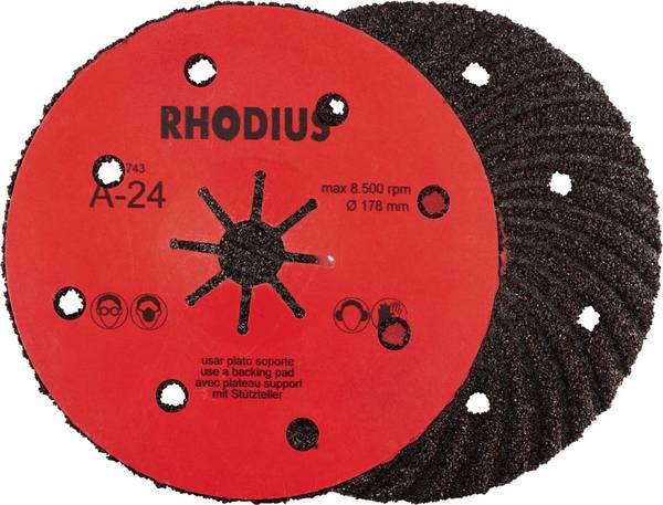 Rhodius 305485 Fiberscheibe Durchmesser 125 mm Körnung (num)=24 25 St.